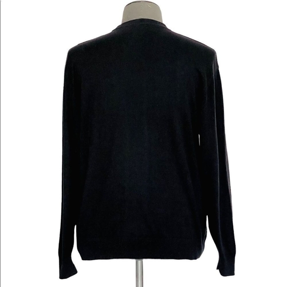 TAGIO Men’s Sweater Cotton Textured Pattern Sweater Black White Grey Pullover - Picture 3 of 6